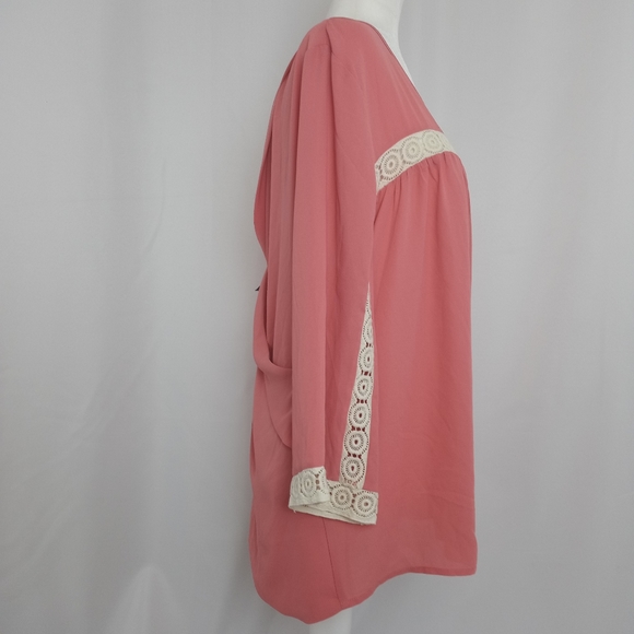 Nordstrom Eclair Peach Boho Tunic with Open Cross-over Back NWT - Picture 3 of 7